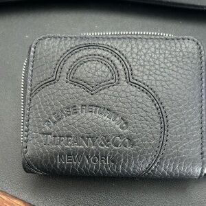 Tiffany & Co. Black Textured Leather Pouch